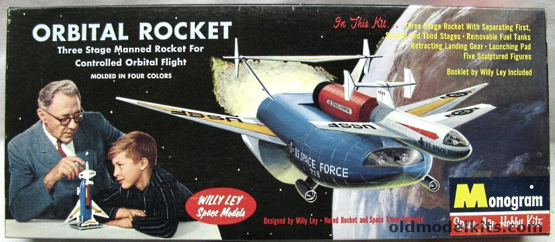 Monogram 1/192 Willy Ley USAF Orbital Rocket, PS46-149 plastic model kit